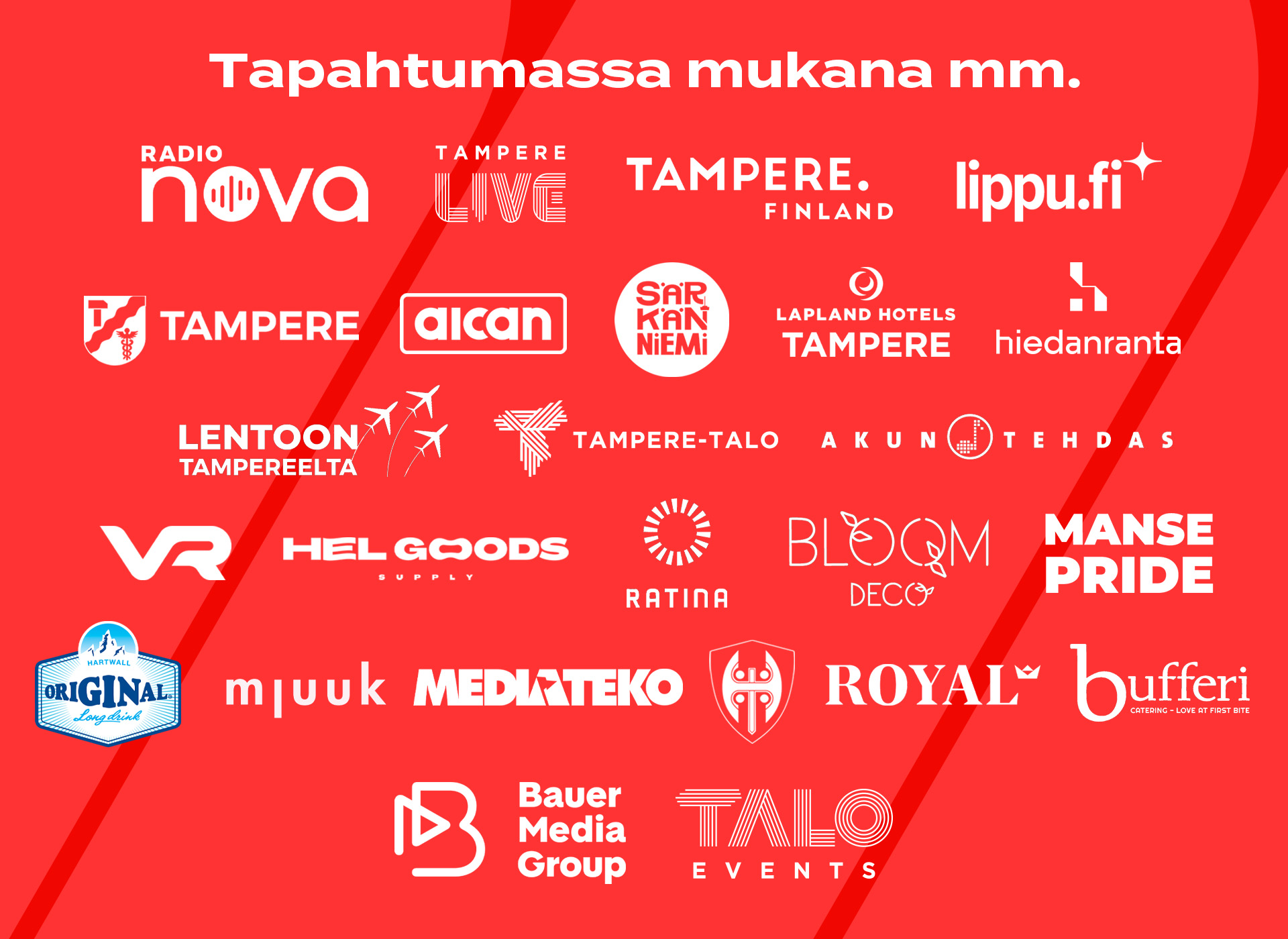 Radio Nova Festivaalin kumppanit logoilla esitettynä.